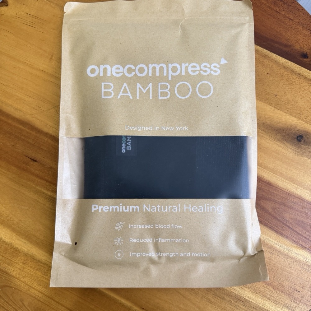 One Compress Premium Bamboo Black Knee Sleeve Size 3XL New Sealed Compression
